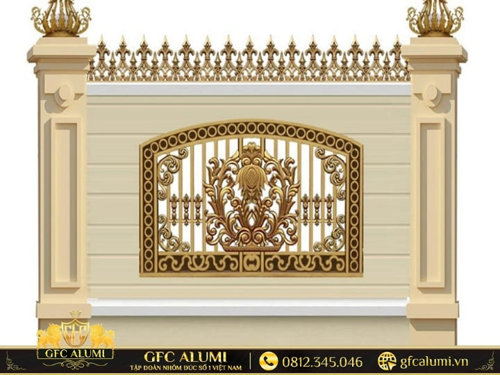 Mẫu hàng rào nhôm đúc mặt tiền biệt thự đẳng cấp thẩm mỹ cao