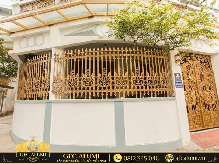 Mẫu hàng rào nhôm đúc chông gai kiên cố bền bỉ