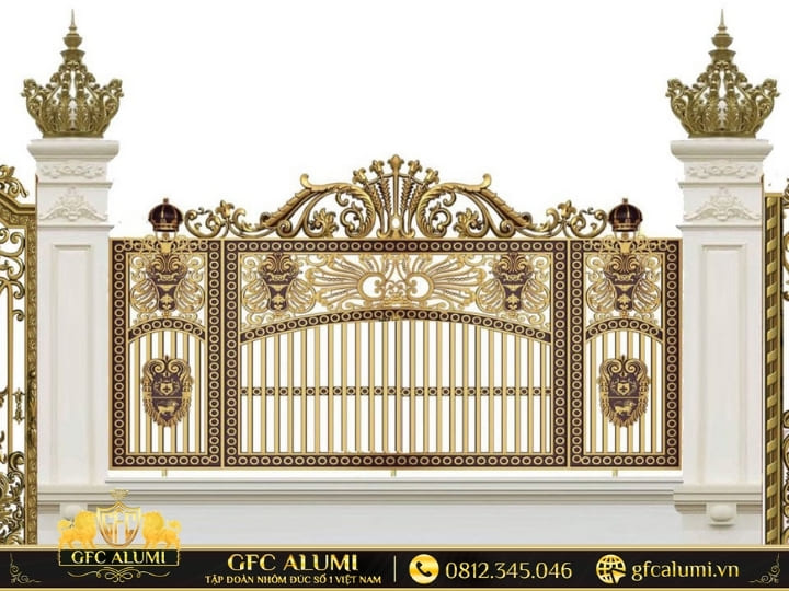 Hàng rào nhôm đúc Buckingham họa tiết nghệ thuật cao cấp
