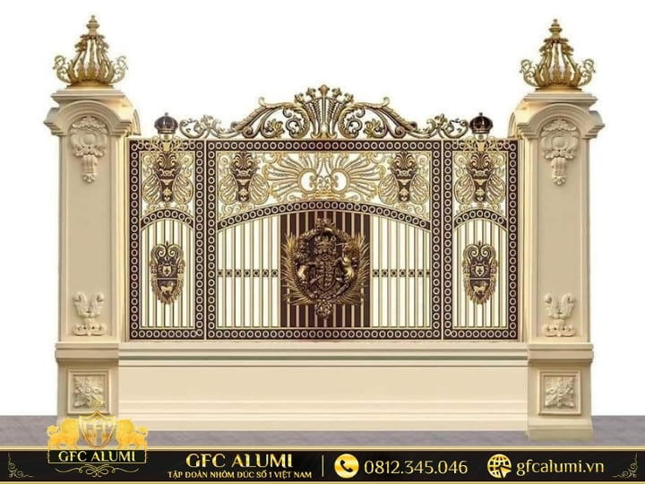 Hàng rào nhôm đúc Buckingham cổ điển sang trọng