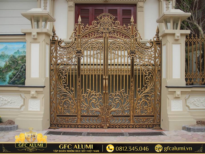 Mẫu cổng nhôm đúc giá rẻ tại TPHCM 30