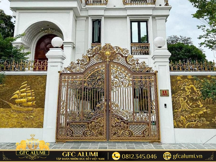 Mẫu cổng nhôm đúc giá rẻ tại TPHCM 33