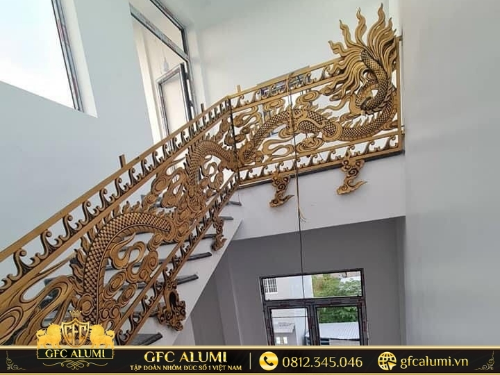 Tay vịn nhôm đúc 3D sắc nét từng chi tiết