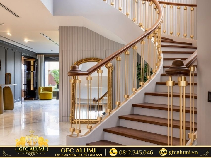 Mẫu tay vịn trơn nhẹ đơn giản, trang nhã