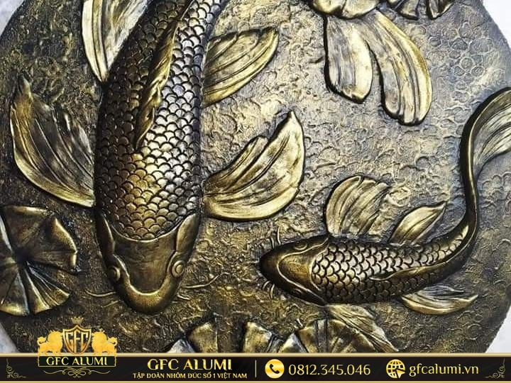 Tranh cá chép tài lộc sung túc