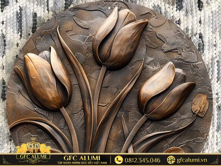 Tranh hoa tulip nhẹ nhàng dành cho phòng ngủ