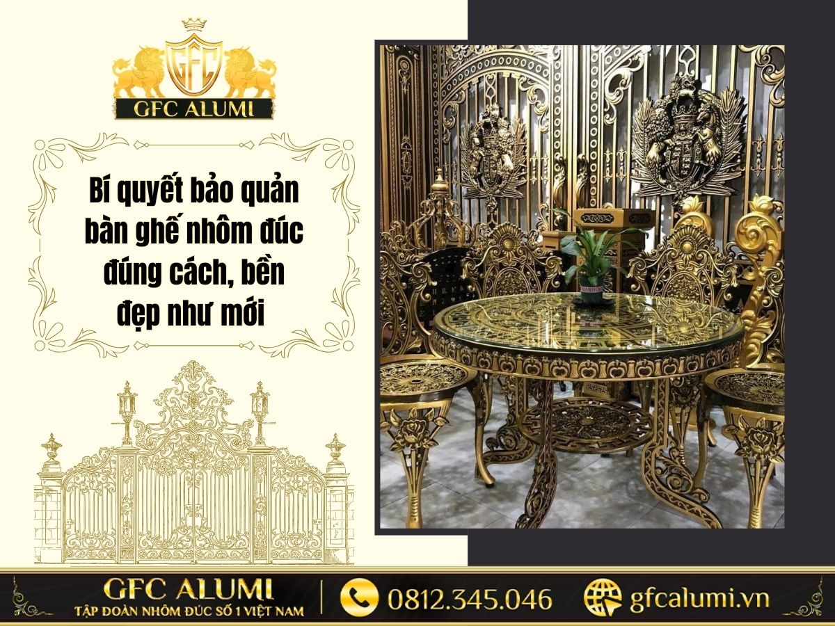 Bảo quản bàn ghế nhôm đúc