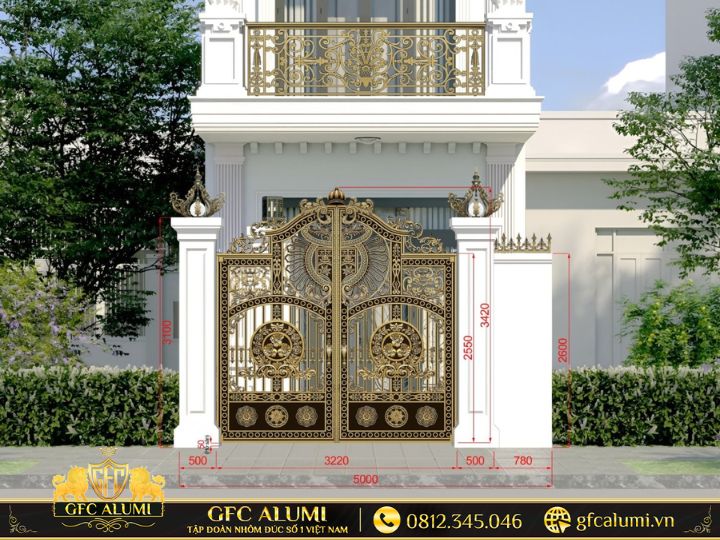 GFC ALUMI - Đơn vị thi công cổng nhà 4m bằng nhôm đúc chất lượng