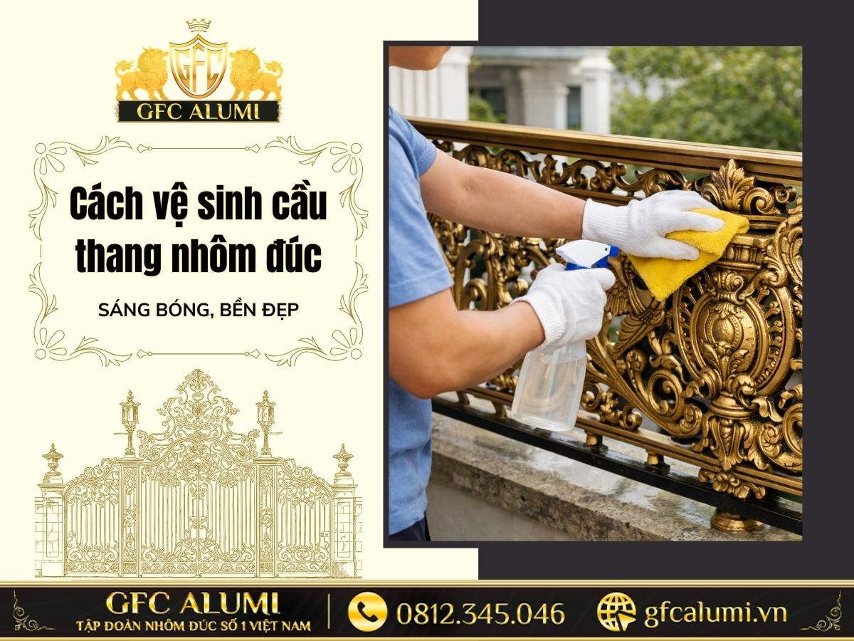 Cách vệ sinh cầu thang nhôm đúc
